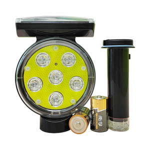 Nueva luz de advertencia de seguridad de tráfico solar de 16 LED con mango LED amarillo instalado en el cono de la carretera - Product Image 5