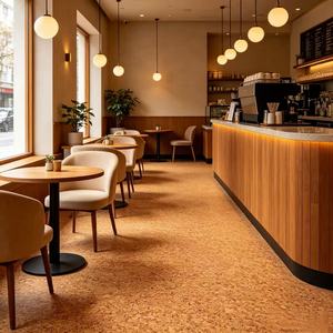 Dalles en liège naturel écologiques, absorbant les chocs, antidérapantes, insonorisantes, design moderne pour les cafés, restaurants, hôtels - Product Image 1