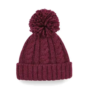 Berretto in maglia a trecce melange, merchandising personalizzato - Product Image 2