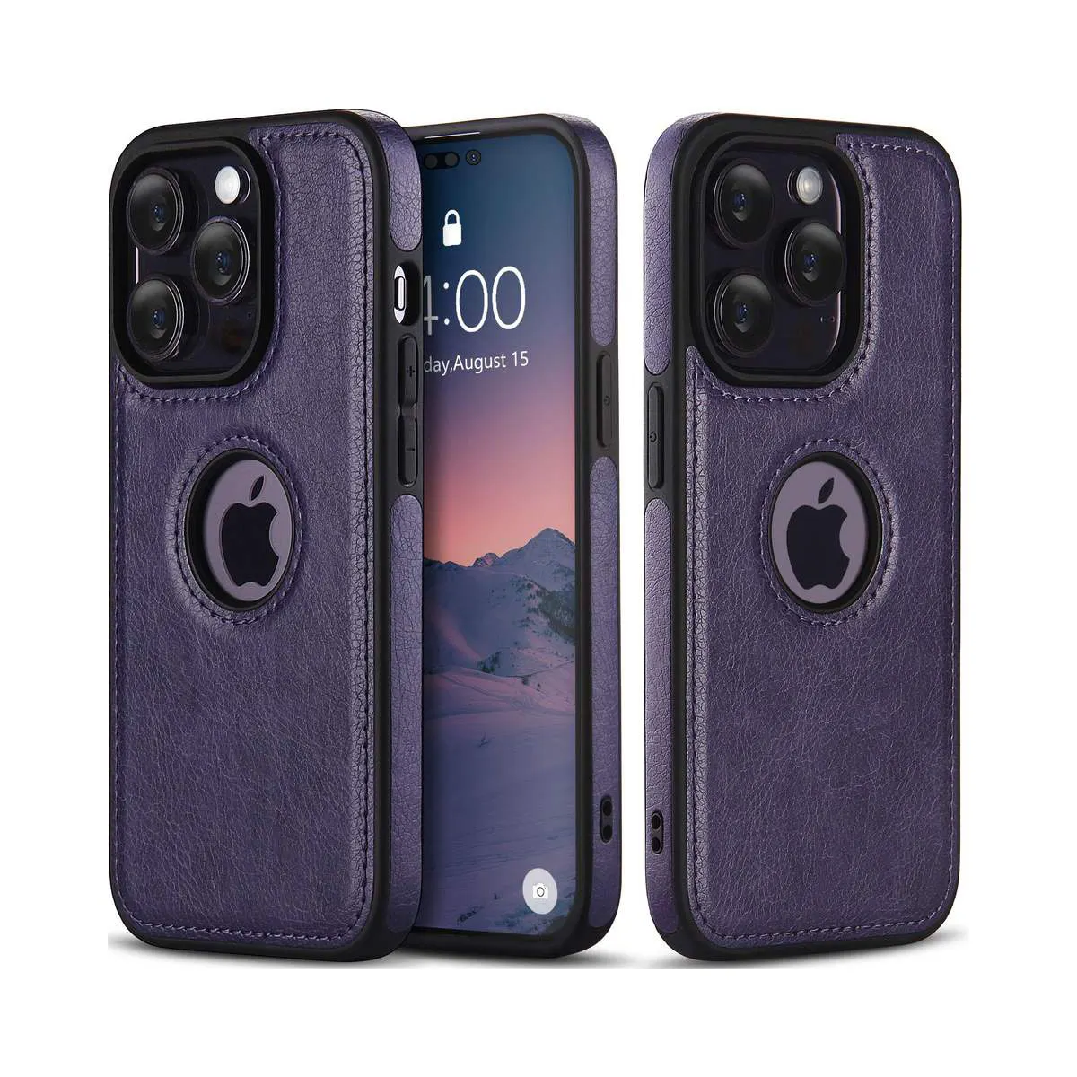 Cho iPhone 15 trường hợp retro sang trọng handmade khâu PU Leather trường hợp điện thoại cho Iphone 15 Pro Max Bìa