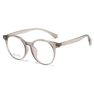 E.BEAUTY Monturas ópticas redondas UV400 AC Lentes unisex con montura negra tamaño mediano AT68607 - Product Image 5
