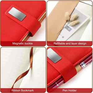 A5 Leather Hardcover Personalized Custom Magnetic <b>Diary</b> <b>Notebook</b> with Thermal Binding and 100 Sheets - Product Image 2