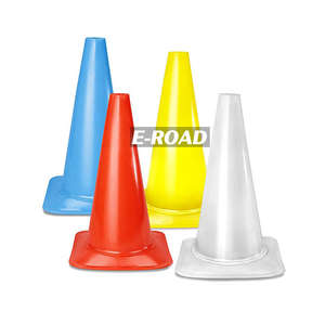 Cône de sécurité routière en PVC, caoutchouc plastique de couleur rouge vert bleu 18 pouces 28 pouces 36 pouces - Product Image 6