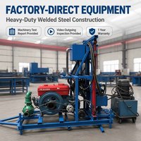 Foreuse de puits d'eau portable compacte de 150 m de profondeur, machine de forage de puits tractable, vente directe usine