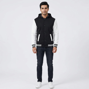 College <b>Baseball</b> <b>for</b> <b>men</b> OEM Custom Manufacturer Bomber Varsity Letterman Two Tone Zipper <b>Jacket</b> - Product Image 1