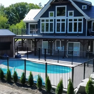 Elegante Recinzione Moderna in Alluminio per Piscina, Ringhiera di Sicurezza da 8 Piedi, Barriera di Sicurezza Residenziale per Esterni - Product Image 2