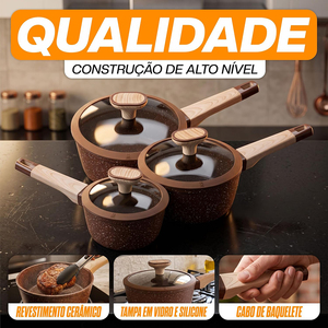Ensemble de casseroles en aluminium forgé de haute qualité avec couvercles en verre et poignées en bakélite, 6 pièces, compatible induction, revêtement céramique - Product Image 5