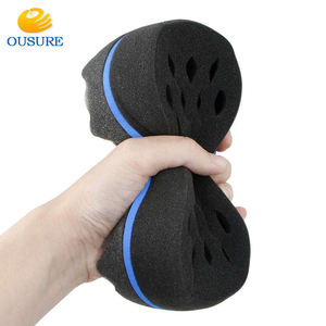 Fabrik Logo benutzer definierte hohe Dichte zweiseitige Welle Schaum Schwamm Haars chwämme für schwarze Männer Locken - Product Image 6