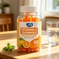 Gommes multivitaminées avec vitamine C, zinc, supplément à croquer à base de pectine, apportant de l'énergie, OEM ODM pour adultes et enfants, 60 unités