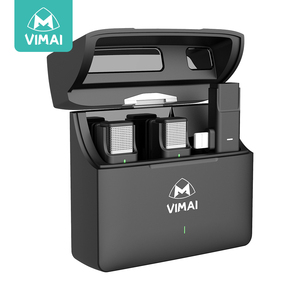 Vimai chất lượng hàng đầu Dual Mic hai kênh Lavalier Micro không dây với 15ms độ trễ thấp mic Micro không dây - Product Image 1