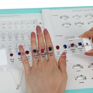 Créateur de bijoux personnalisés 30 bagues, 40 pierres CZ, <span class=keywords><strong>3</strong></span> modèles de colliers Diamant rond ovale cœur Designers et bijouteries - Product Image 2