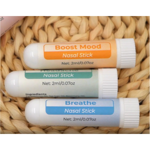 Inhalateur nasal <span class=keywords><strong>à</strong></span> l'<span class=keywords><strong>huile</strong></span> <span class=keywords><strong>essentielle</strong></span> d'aromathérapie naturelle, bâton frais et rafraîchissant, stimule la concentration et améliore la respiration, portable, soulagement des sinus, relaxation - Product Image 3
