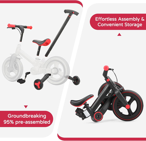 אופני איזון Brightbebe 5 ב-1 12 אינץ' מאלומיניום לילדים, צעצוע רכיבה חיצוני, תקן EN, יוניסקס, לגילאי 2-4 שנים - Product Image 5