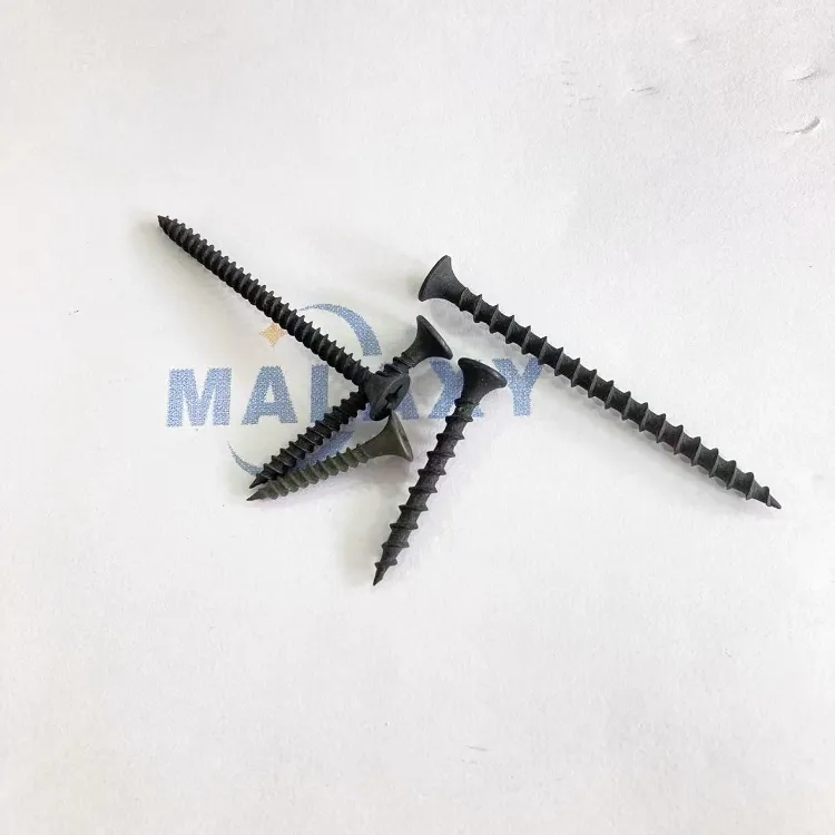 MALAXY Fine/Coarse Thread Black Phosphate Flat Bugle Head Drywall Screw gypsum