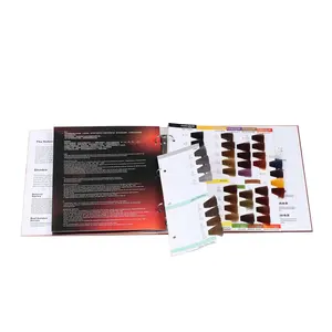 Private label hair color chart color swatch book for hair dye salon