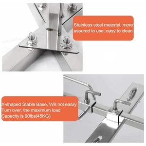 Parrilla de asador automática comercial de acero inoxidable para <span class=keywords><strong>pollo</strong></span> y cerdo, barbacoa de carbón térmico de estilo moderno para fiestas en el patio trasero - Product Image 3