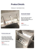 Comedero Redondo Grande Galvanizado para Cerdos, Comedero de Acero Inoxidable SS304 para Cerdos, Comedero Automático para Cerdos, Comedero para Granjas Porcinas