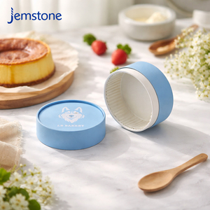 Boîte cylindrique de luxe en carton kraft, tube en papier alimentaire écologique sur mesure pour gâteau basque, idéal pour le cheesecake et la pâtisserie - Product Image 2