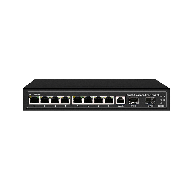 ZIKUN Best Price Full Gigabit 2SFP+8GE L2+ Managed PoE Switch S1100WP-8G-2S for FTTX