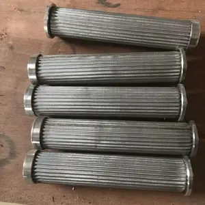 Cartuccia filtrante pieghettata in rete metallica sinterizzata in acciaio inossidabile
