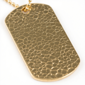 Pelat Identitas Hewan Peliharaan Logam Tradisional Modern Bergaya Warisan, Premium, Kuningan Padat Bertekstur Palu, Anti Karat, Dapat Disesuaikan, Vintage - Product Image 2