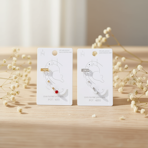 Orecchini a Clip con Diamanti 6mm in Acciaio Inossidabile, Gioielli Raffinati - Product Image 3