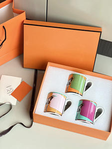 Nouvel ensemble de 3 tasses en porcelaine à motif de cheval nord-européen - Product Image 2