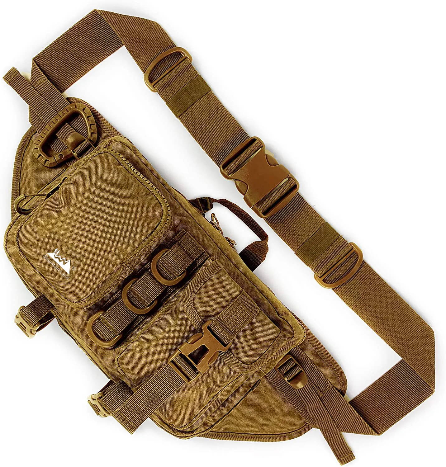 Tactical Sling Bag Fanny Waist Pack, Crossbody Shoulder or Chest Bag for Travel Cycling