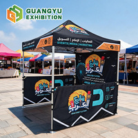 Tenda Gazebo Pasar Kustom 3x3 Kanopi Berkualitas Baik Tahan Air Paviliun Gazebo Pop Up Kanopi Pop-up Cetak Kustom dengan Meja
