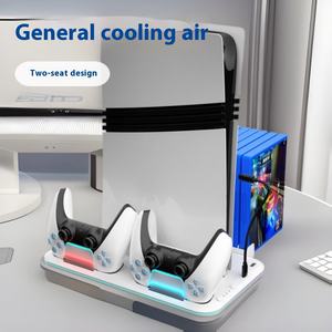 Support de charge et de rangement multifonction filaire Slim Pro pour manettes de <span class=keywords><strong>console</strong></span>, avec base de refroidissement et rangement pour <span class=keywords><strong>casque</strong></span> et jeux - Product Image 4