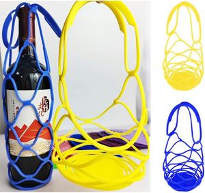 Sac de transport pliable en silicone tendance pour bouteilles de vin, organisateur en maille pour fêtes, cadeaux et boîtes de thé – Offre spéciale - Product Image 4