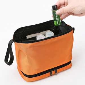 Unisex Premium Oxford Foldable <b>Travel</b> Cosmetic <b>Bag</b> Custom Men's Women's Zipper Waterproof Dry/Wet Separation <b>Makeup</b> for - Product Image 3