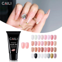 CAILI personnalisé professionnel ongles salon 30ml laiteux acrylique Gel d'extension non collant facile à tremper gel constructeur en gros OEM/ODM