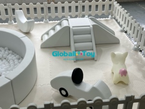 Hot Bán Mềm Chơi Thiết Bị Trắng Mềm Chơi Thiết Lập Trong Nhà Sân Chơi Ngoài Trời Bóng Pit Với Slide Cho Trẻ Em Bên Cho Thuê - Product Image 5