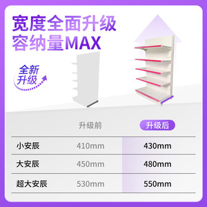 Supermarket Shelves Single Sided Multi Layer Solid Shelf Freestanding For Convenience Store Grocery Retail Display - Product Image 4