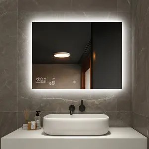 中国供应商浴室发光二极管和加热智能镜子触摸屏