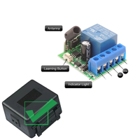 Interrupteur à distance sans fil 433 MHz, récepteur relais 1 canal 12V 10A, émetteur à code fixe ON/OFF pour moteur de portail de garage et éclairage
