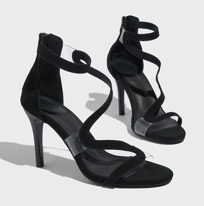 Women 2025 Dress Shoes Thin Strap Black Zapatillas De Mujer 12cm Thin Heels - Product Image 5