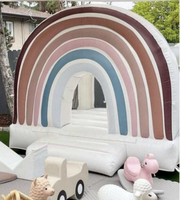 Château gonflable pour enfants, bébés et tout-petits, château de mariage, château arc-en-ciel BOHO
