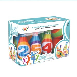 Ensemble de mini-bowling <span class=keywords><strong>en</strong></span> <span class=keywords><strong>mousse</strong></span> PU souple pour enfants, durable, portable, pour l'intérieur et l'extérieur, avec quilles et balles, jouet pour débutants, cadeau d'anniversaire - Product Image 5