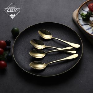 36 חתיכה זהב שטוח כלי נירוסטה סכו "ם סט עם מארז 304(18/10) סכין מזלג כף ערב - Product Image 6