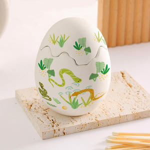 Support de bougie décoratif ovale en céramique créative pour œufs, vide, DIY, cadeau de Pâques, transfrontalier DF1880 - Product Image 5