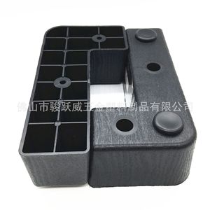 Pata de Plástico en Forma de L para Sofá, 180 mm, Superficie con Aspecto de Madera Negra, Soporte Resistente para Muebles - Product Image 4