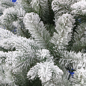 Árbol de Navidad Nevado Moderno de Alta Calidad con Luces LED, de 7 y 8 Pies, PVC y PE, Flocado Blanco con Base Vertical para Decoración al Por Mayor - Product Image 2