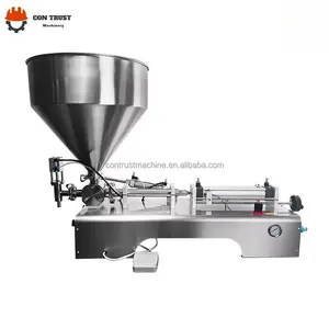 1L -- 20L water mineral water viscous liquid thick liquid paste filling machine with hopper