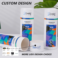 Aangepaste premium merkprintdesign recyclebare cilindervormige verpakking van kraftpapier voor voedsel, dranken, thee, koffiebonen, specerijen en snacks