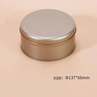 Boîte en étain ronde unie 137*66mm, boîtes à biscuits multicolores, boîtes en étain pour bonbons de mariage et cadeaux de mariée en gros