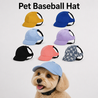 Casquette de baseball pour chien d'extérieur, chapeau de protection solaire en toile avec trous pour les oreilles et sangle réglable pour chiots et chiens de taille moyenne