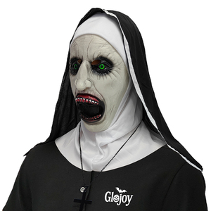 Máscara de Látex con Boca Abierta, Monja, Diablo, Cara Aterradora, Disfraz de Halloween, Cosplay, Accesorios de Terror, Personalizable - Product Image 6