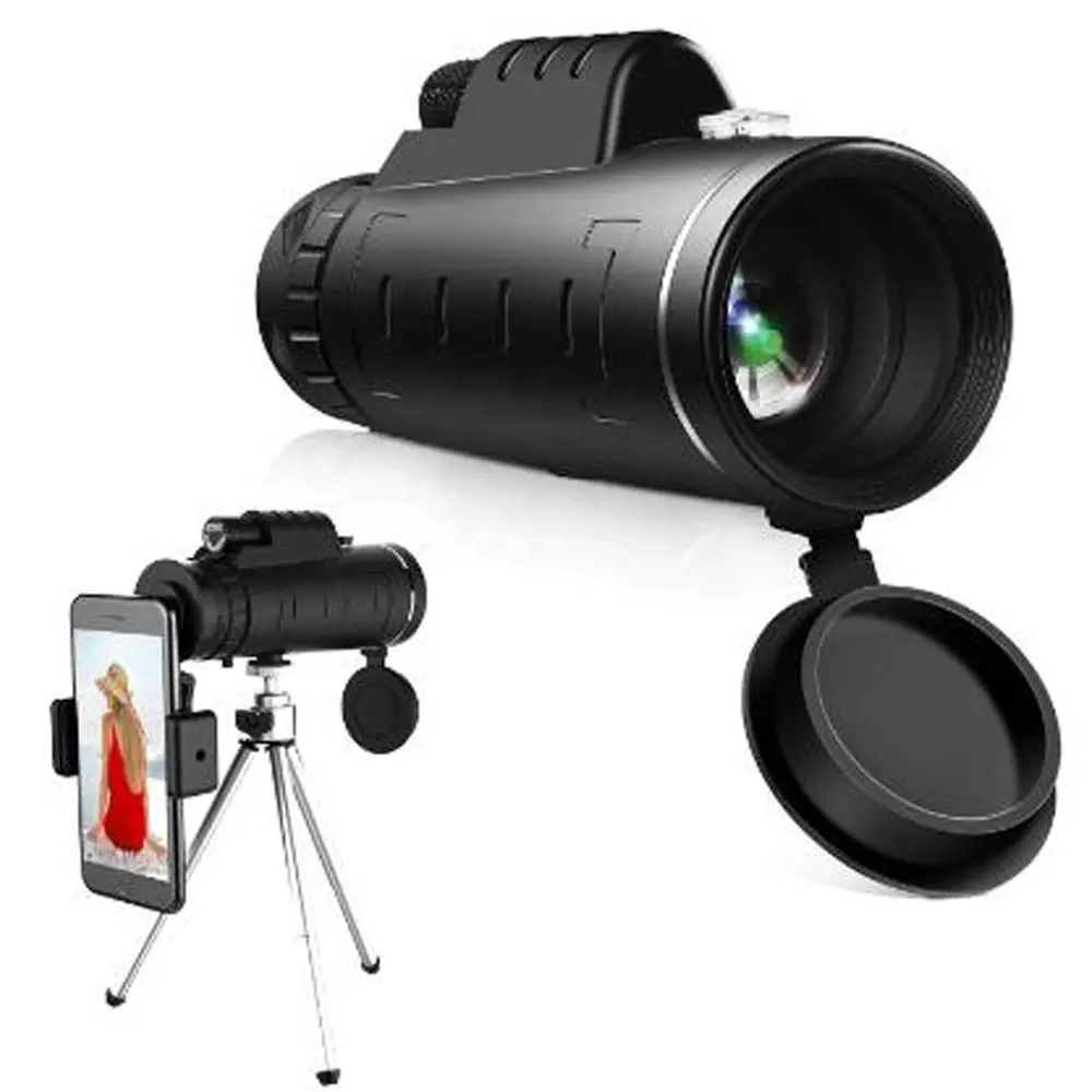 핸드폰 망원경 40x60 장거리 휴대용 HD 조류 관찰 단안 망원경 전화